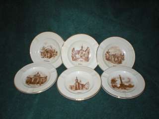 JOHANN HAVILAND BAVARIA VINTAGE PORCELAIN ASHTRAYS 6  