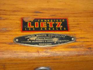 Antique David White/Lietz Brass Surveyors Transit w/Box  