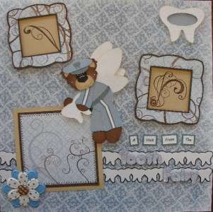 SPPD Visit from the Tooth Fairy Boy Premade Scrapbook Page 12x12 by 
