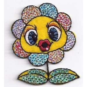  Flower w/Sequins/ Iron On Embroidered & Sequined Applique 