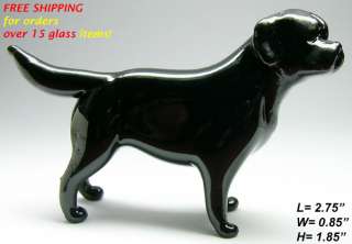 LABRADOR RETRIEVER* Art Blown Glass Dog Figurine #014  
