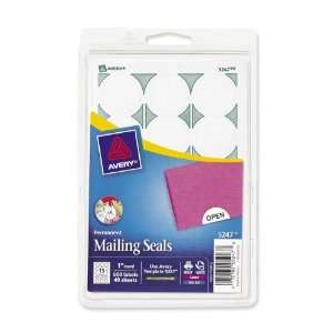  Avery Print or Write Mailing Seals,1   600 / Pack   White 