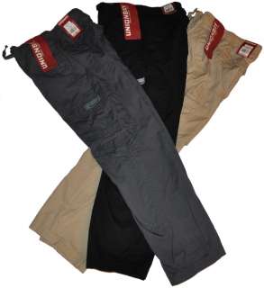 new Boys UNION BAY Cargo Pants NEW Drawstring Cotton Gray Black Khaki 