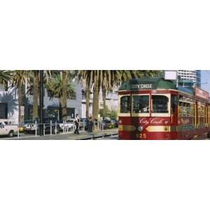 Cable Car Along a Road, City Circle Tram, Harbor Esplanade, Melbourne 