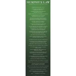  Murphys Law College Humour Jokes Poster 12 x 36 inches 