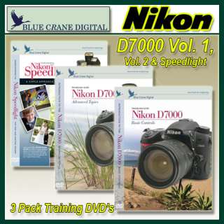 Blue Crane Digital Nikon D7000 DVD Instructional 3 Pack Vols 1, 2 