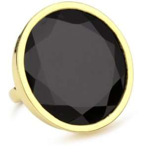  Charmed Circle Black Onyx Vintage Disc Ring, Size 7 