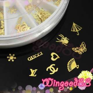 package included 1 wheel nail art gold tips b119 inkfrogproseries