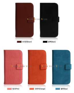 Color Leather Diary Type Case Cover for Galaxy S2 BLUE  