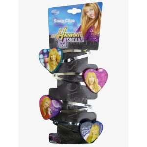  Disney Hannah Montana 4pc Hair Snap Clips with 4 Heart 