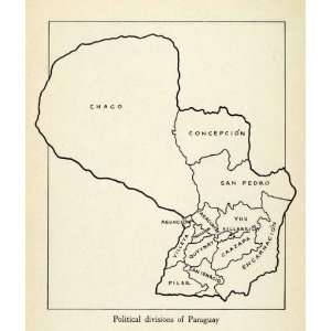  Print Paraguay South America Political Division State Territory Map 