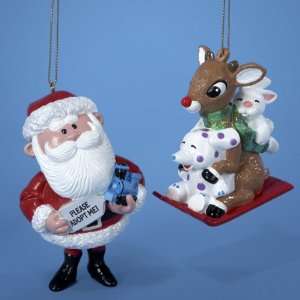  Pack of 24 Rudolph with Misfit Toys and Santa Blow Mold 