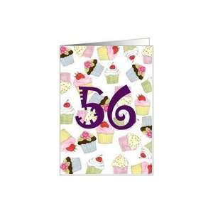  Cupcakes Galore 56th Birthday Card Toys & Games