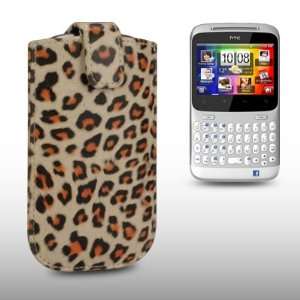  HTC CHACHA LEOPARD PRINT PU LEATHER POCKET, BY CELLAPOD 