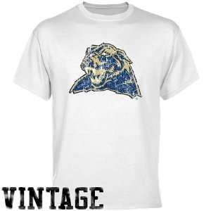 NCAA Pitt Panthers White Distressed Logo Vintage T shirt