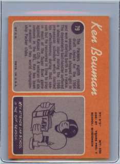 1970 Topps FB #79 Ken Bowman Packers  