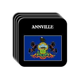  US State Flag   ANNVILLE, Pennsylvania (PA) Set of 4 Mini 