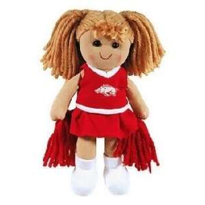  University Of Arkansas Doll Plush Cheerleader Smal Case 