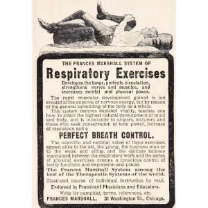   Marshall Respiratory Exercises   Original Print Ad