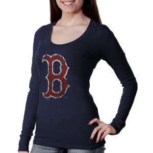  Majestic Threads Boston Red Sox Ladies Scoop Premium Tri 