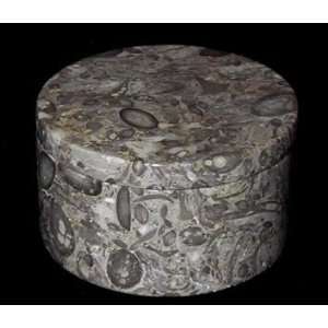  Decorative Fossil Stone Trinket Box with Lid