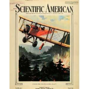  1919 Cover Attacking Forest Fires Gas Bombs Biplane Pines 