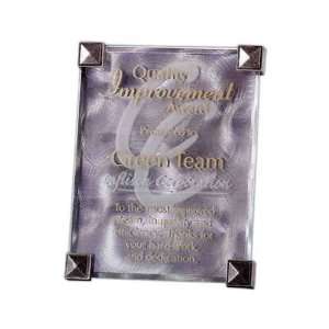   10   Silver award plaque with non directional metal.