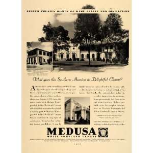  1931 Ad Medusa White Portland Cement J.M. West Home 