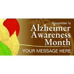   3x6 Vinyl Banner   Generic Alzheimer Awareness Month 