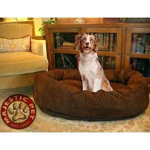  Majestic Pet 40 Chocolate Donut Pet Bed Faux Suede
