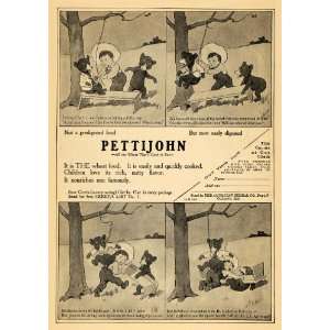  1904 Ad Pettijohn Kids Wheat Food Bub Cub Pettibear 