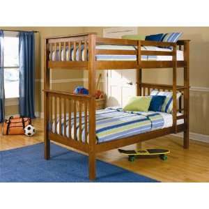 Convertible Twin Bunk Bed in Oak Finish   Coaster Co.  