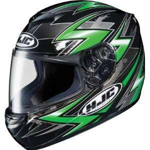 HJC CS R2 Thunder Full Face Motorcycle Helmet MC 4 Green Extra Small 