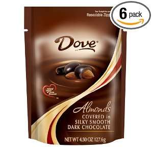 Dove Dark Chocolate Almond Candy, 4.5 Ounce Packages (Pack of 6)