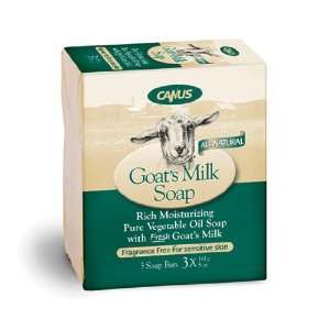  Canus Goats Milk Fragrance Free Bar Soap, For Sensitive 