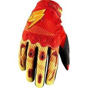  Shift Racing Strike Zero Gloves   Small/Red/Yellow 