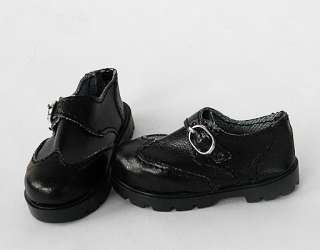 Doll Black Artificial leather Shoes 17Tonner Men/Matt and 1/4 BJD(2 