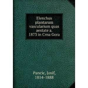   quas aestate a. 1873 in Crna Gora Josif, 1814 1888 Pancic Books