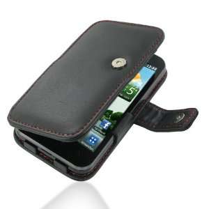  PDair B41 Black/Red Stitchings Leather Case for LG Optimus 