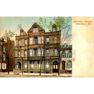 1906 Governors Mansion, HARRISBURG PENNSYLVANIA PREMIUM POSTCARD PRINT 