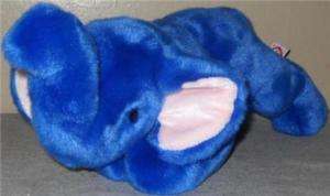 Plush Stuffed Ty Tylon Blue Elephant Peanut Toy 1998 17  