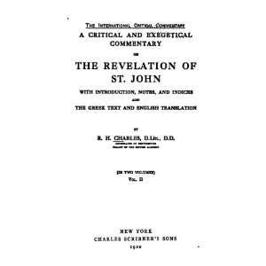   On The Revelation Of St. John R. H. (Robert Henry) Charles Books