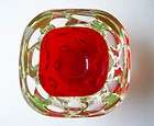 red murano glass dishes  