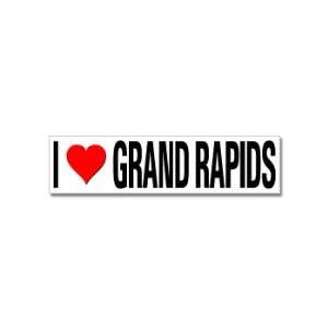  I Love Heart Grand Rapids   Michigan   Window Bumper 