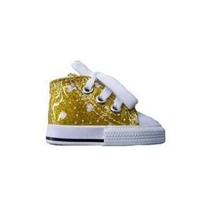   Glittery High Top Gold Heart Sneaker Christmas O