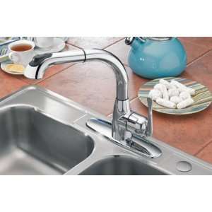 cleanFLO Eco Friendly Chrome Finish Lead Free Kitchen Faucet With Pull 