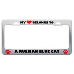  My Heart Belongs To A Russian Blue Cat Animals Pets Metal 