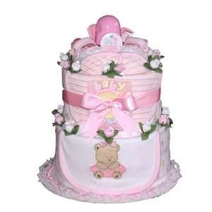  Baby Love Diaper Cake for Newborn Girls   Shower Gift Idea 