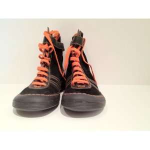  Black Suede Bootie keds with Orange Details Everything 
