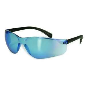  TURBOJET BLACK BLUE MIRROR LENSES ANSI Z87.1+ SAFETY 